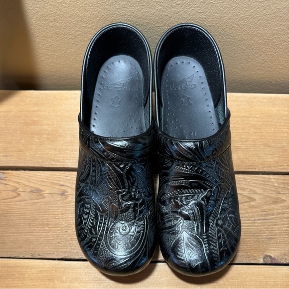 Dansko Professional Clog Pro Black Tooled Leather 41 - Picture 6 of 8